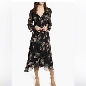 ASTR the label floral long sleeve dress